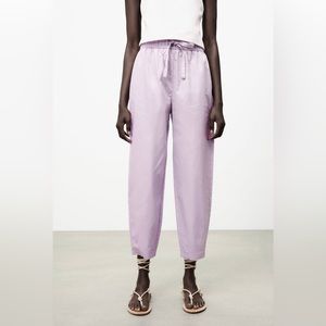 Zara Poplin Jogging Trousers purple